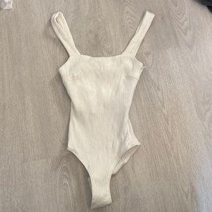 Princess Polly white ribbed bodysuit